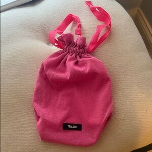 Triangl Pink Drawstring Bag